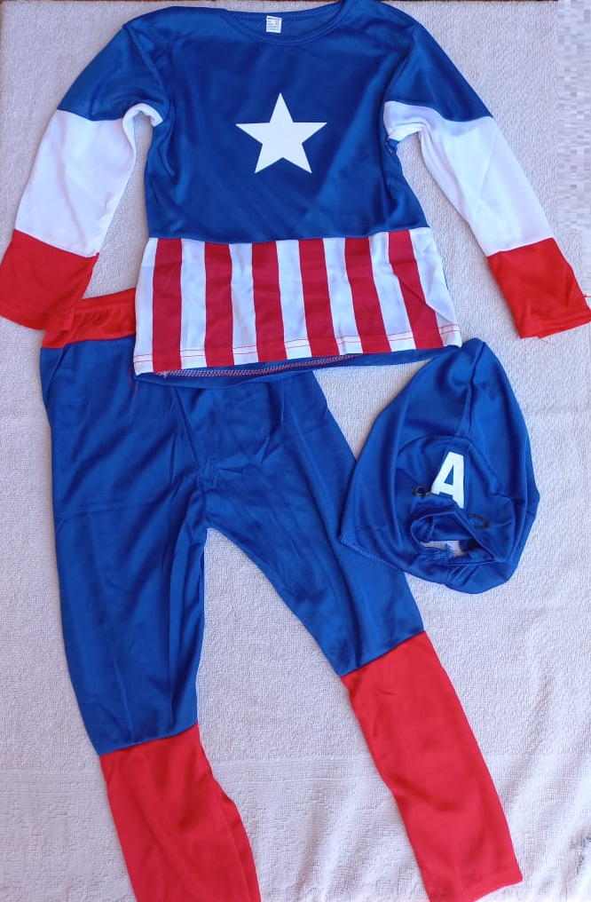 Subproducto grueso cuestionario Disfraz Capitán América Alternativo Para Niño - Cotillón Chirimbolos